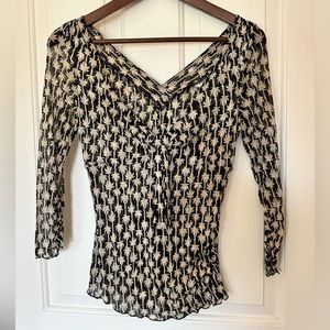 Diane von Furstenberg silk sheer print top